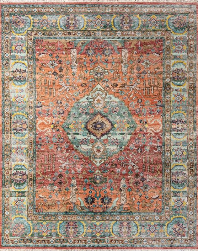 Индийский ковер из шерсти и хлопка Carpet «SOMEPLACE IN TIME» EA3006-LCOR-SBLU 302 x 401 см фото 1