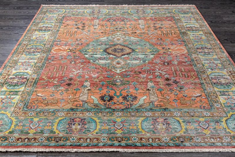 Индийский ковер из шерсти и хлопка Carpet «SOMEPLACE IN TIME» EA3006-LCOR-SBLU 302 x 401 см фото 6