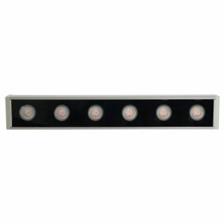 Светодиодный линейный прожектор для подсветки стен Feron красный, 250*40*25mm, 6W DC24V, IP65 51567