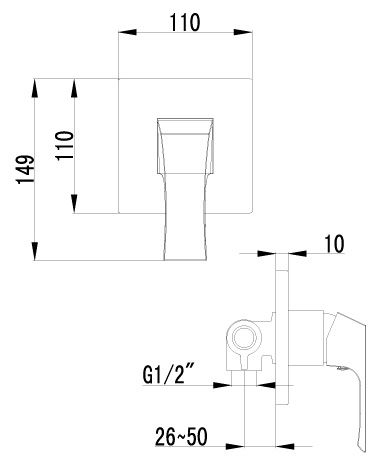 Смеситель для душа Lemark Unit LM4523C