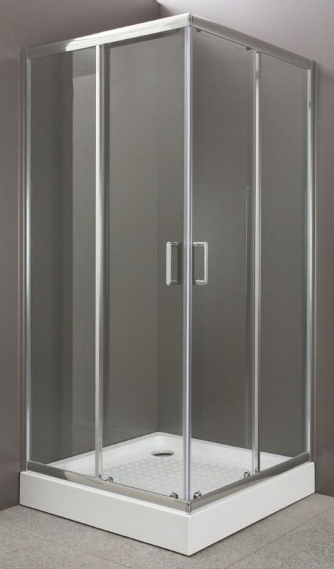 Душевой уголок BelBagno UNO-195-A-2-90-C-Cr, 90х90 см, профиль хром, стекло прозрачное фото 1