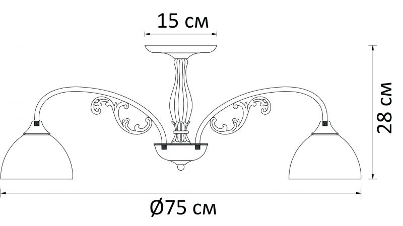 Люстра потолочная Arte Lamp SPICA A3037PL-8AB