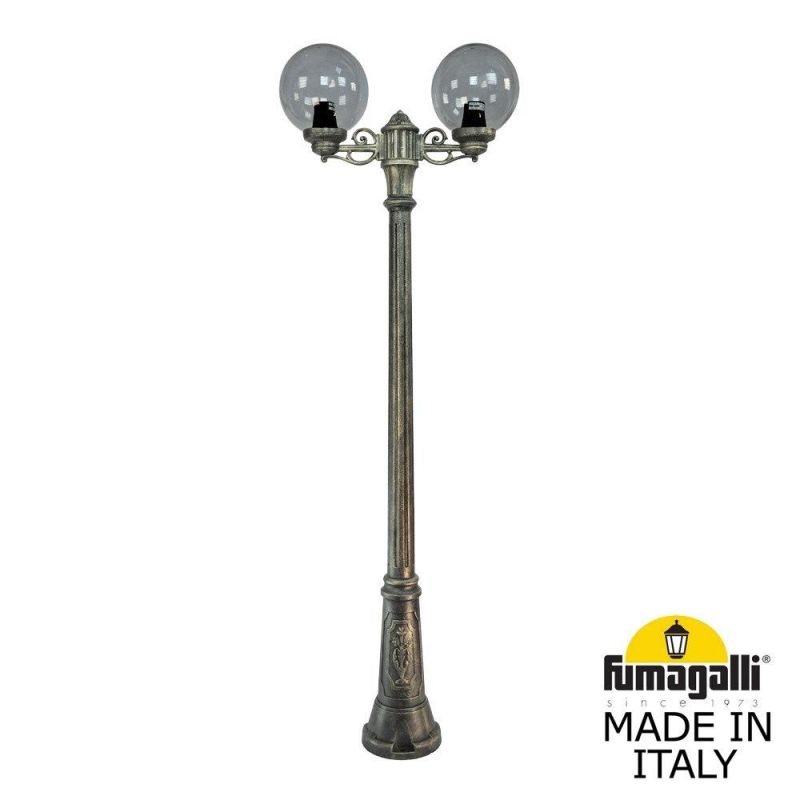 Садово-парковый фонарь Fumagalli GLOBE 250 бронза, дымчатый G25.156.S20.BZF1R фото 1