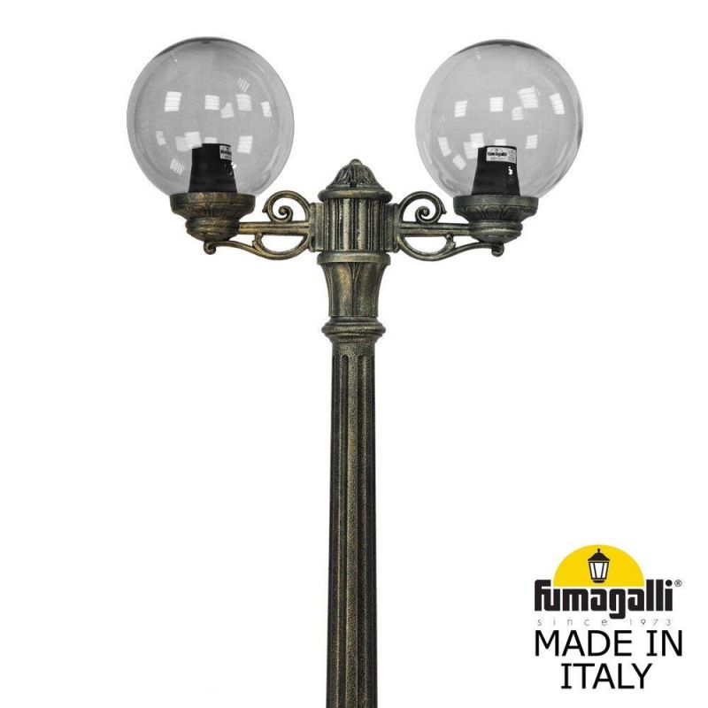 Садово-парковый фонарь Fumagalli GLOBE 250 бронза, дымчатый G25.156.S20.BZF1R фото 2