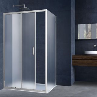 Душевой уголок Vincea Alpha VSR-3AL9013MT 130х90 см, профиль хром, стекло тонированное