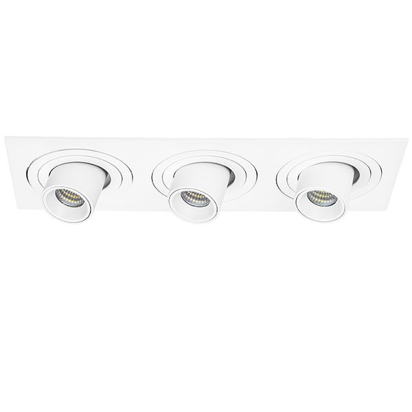 Комплект из светильника и рамки Lightstar INTERO TUBO LED 7W*3 360LM*3 60G БЕЛЫЙ 4000K (217536+217164+217164+217164), шт i536164