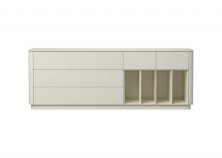 Тумба  Ellipsefurniture Tammi 5 ящиков 4 полки ширина 200 см (молочный) TM010203240101