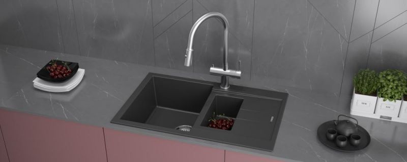 Кухонная мойка KuchenStern PLAT 60-2 207AN20 Антрацит AN фото 2