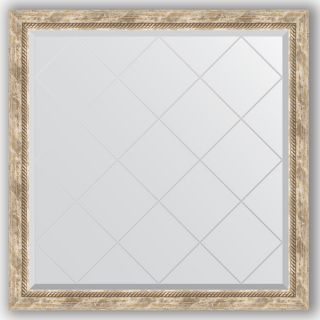 Зеркало с гравировкой в багетной раме 103x103 Evoform EXCLUSIVE-G BY 4435 прованс с плетением