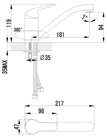 Смеситель Lemark plus Advance LM1204C