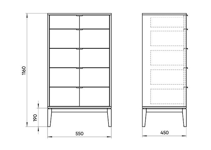 Комод Ellipsefurniture Fjord FJ010102160101