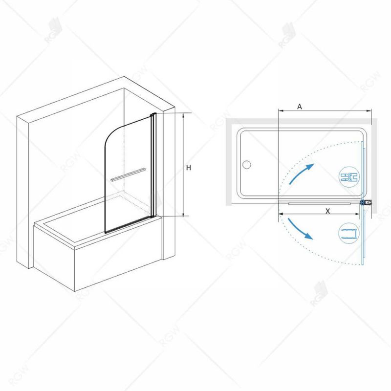 Ограждение на ванну RGW Screens SC-114B