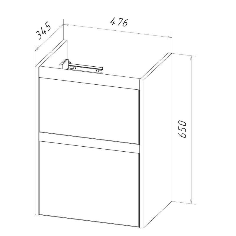 Тумба под раковину подвесная/напольная Lemark COMBI LM03C50T, 50 см