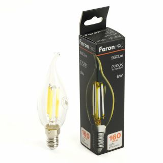 Лампа светодиодная Feron.PRO LB-1216 Свеча на ветру E14 960LM 6W 175-265V 2700K 51262