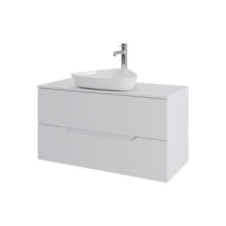 Подвесная тумба с раковиной Orange Line Li-100TuwMDF+B07-500W, 100 см
