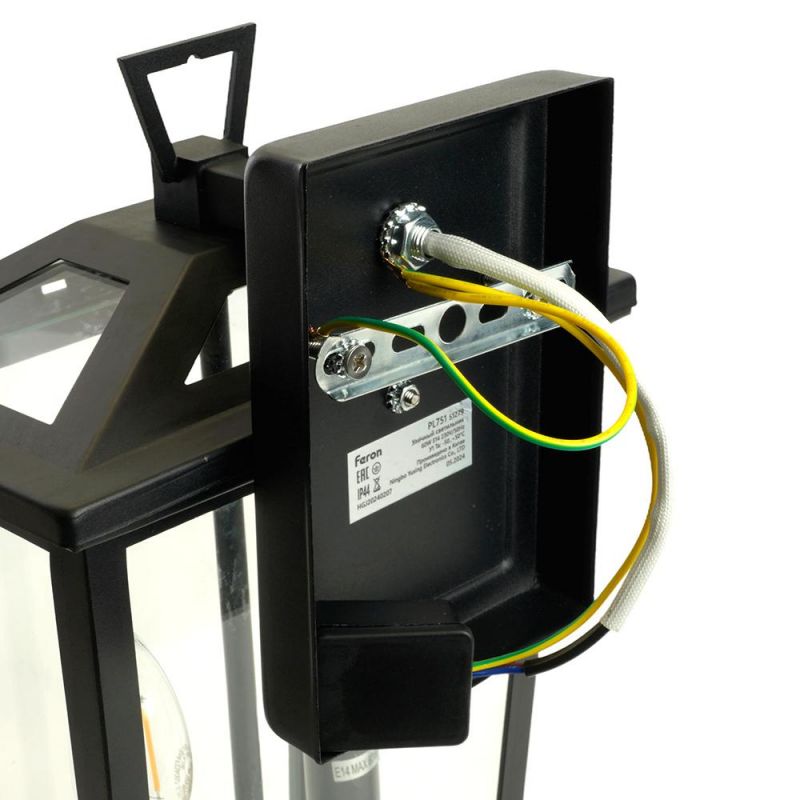 Светильник садово-парковый Feron Катания PL751 на стену вниз  60W E14 230V, черный 51279 фото 5