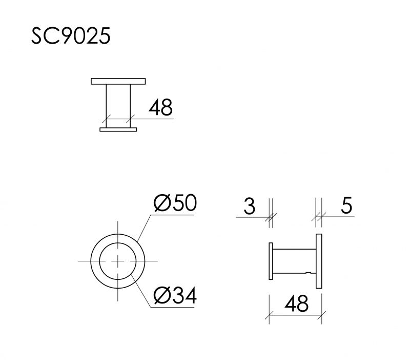 Крючок Sancos Base SC9025MB черный матовый фото 2