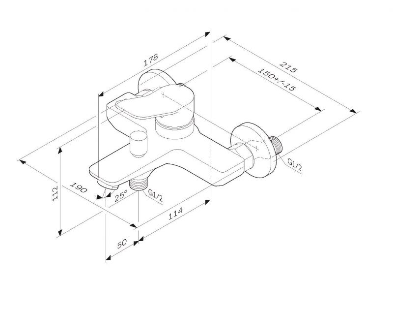 Смеситель для ванны и душа AM.PM X-Joy F85A10033 белый фото 10