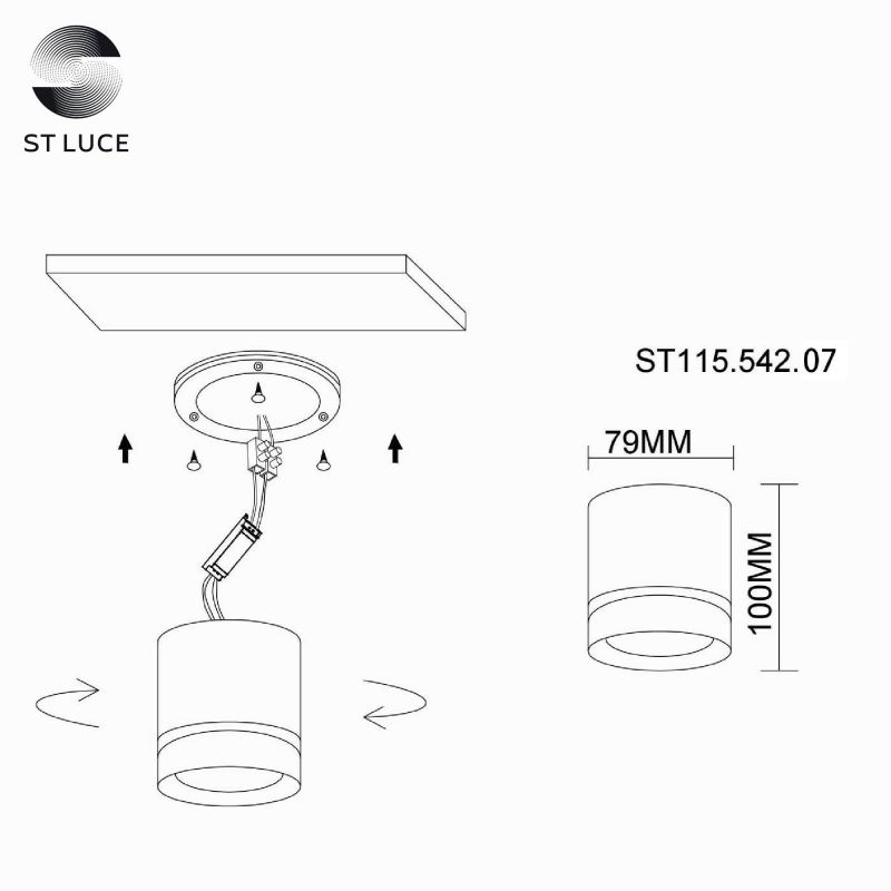 Светильник потолочный ST Luce 7W ST115.542.07