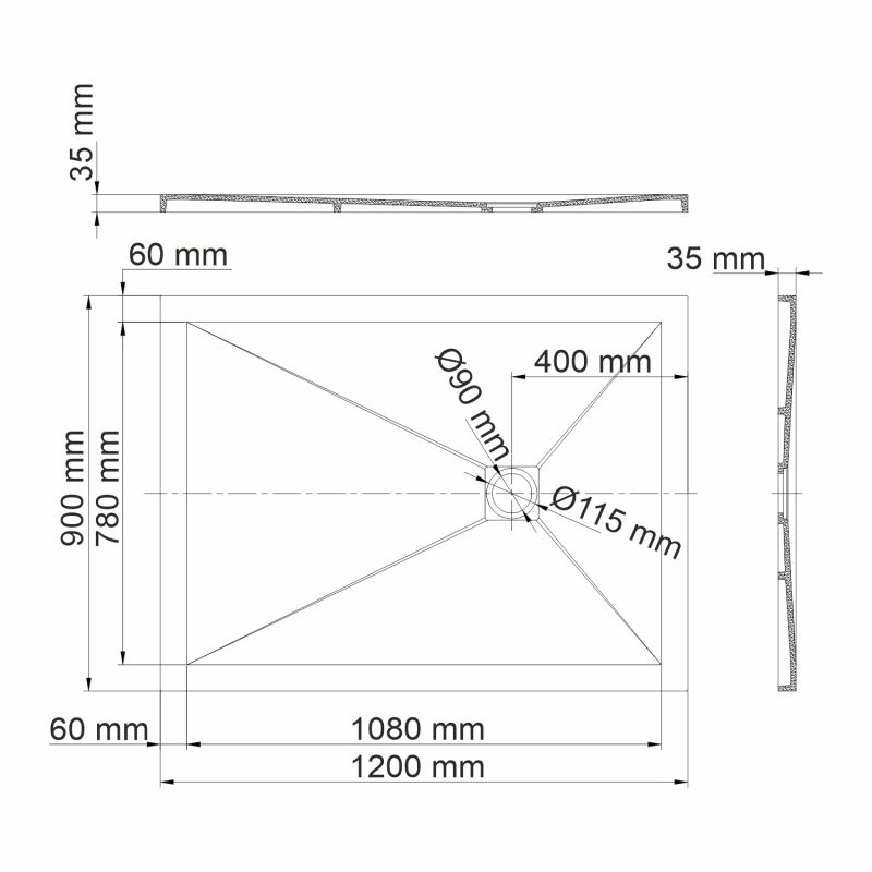 Душевой поддон WasserKraft Aller 10T 10T07 120x90 бежевый фото 2