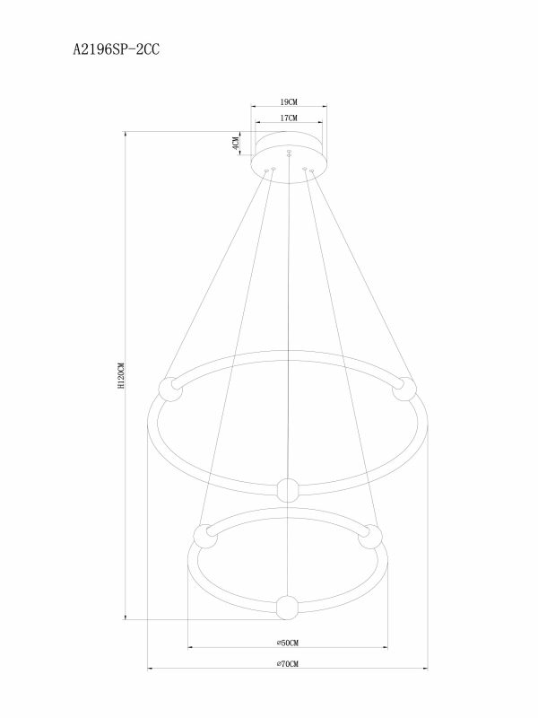 Подвесная люстра Arte Lamp HARLEY A2196SP-2CC