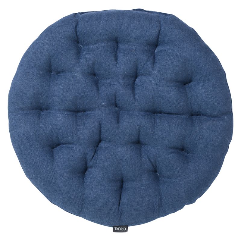 Подушка на стул круглая из стираного льна Essential Tkano BD-2330126
