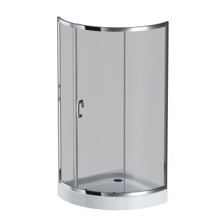 Душевой уголок AM.PM Like Solo Slide W83UG-315-090CG 90x90 см, глянцевый хром/тонированное