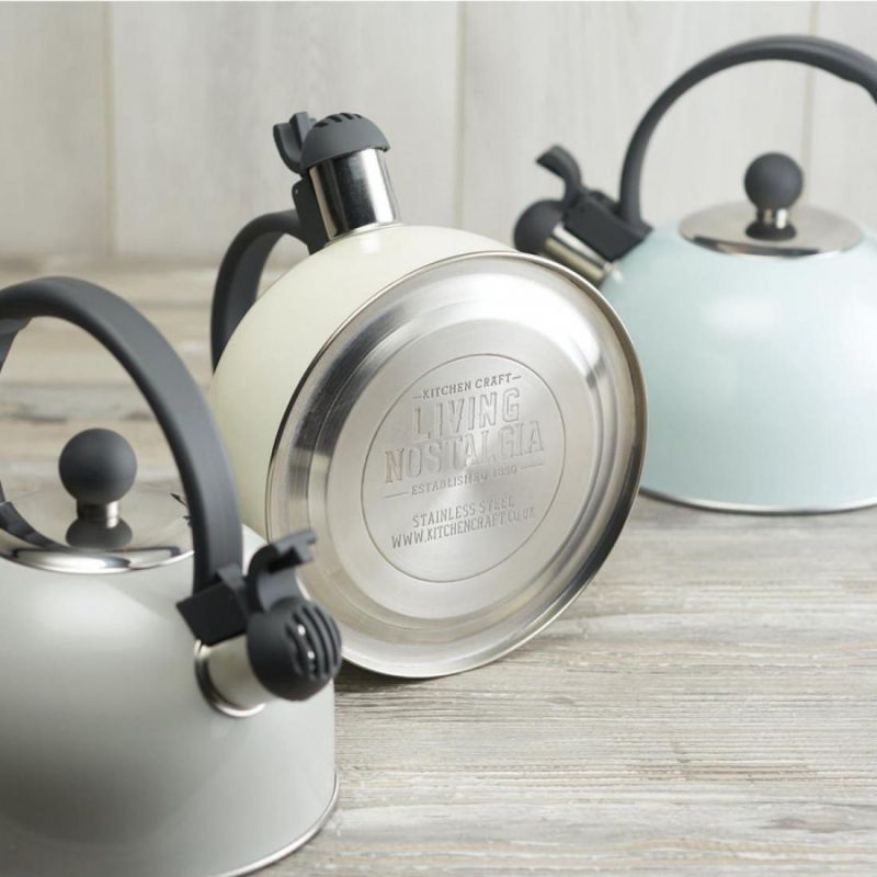 Чайник наплитный со свистком 1.3 л Kitchen Craft Living Nostalgia серый BD-3143609 фото 5