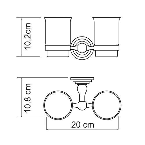 Стаканчик WasserKRAFT Ammer K-7028D фото 3