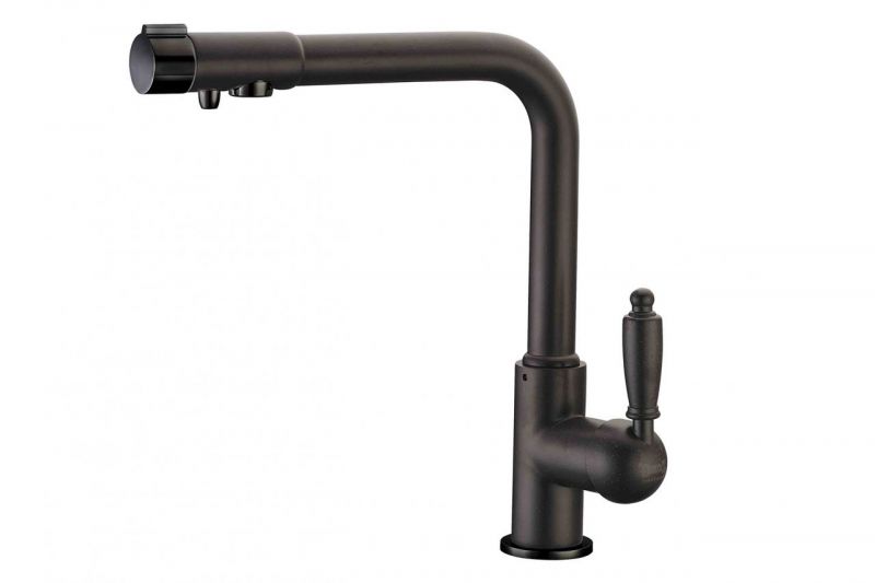 Смеситель для кухни Zorg Sanitary ZR 320 YF-33 ЧЕРНЫЙМЕТАЛЛ фото 1