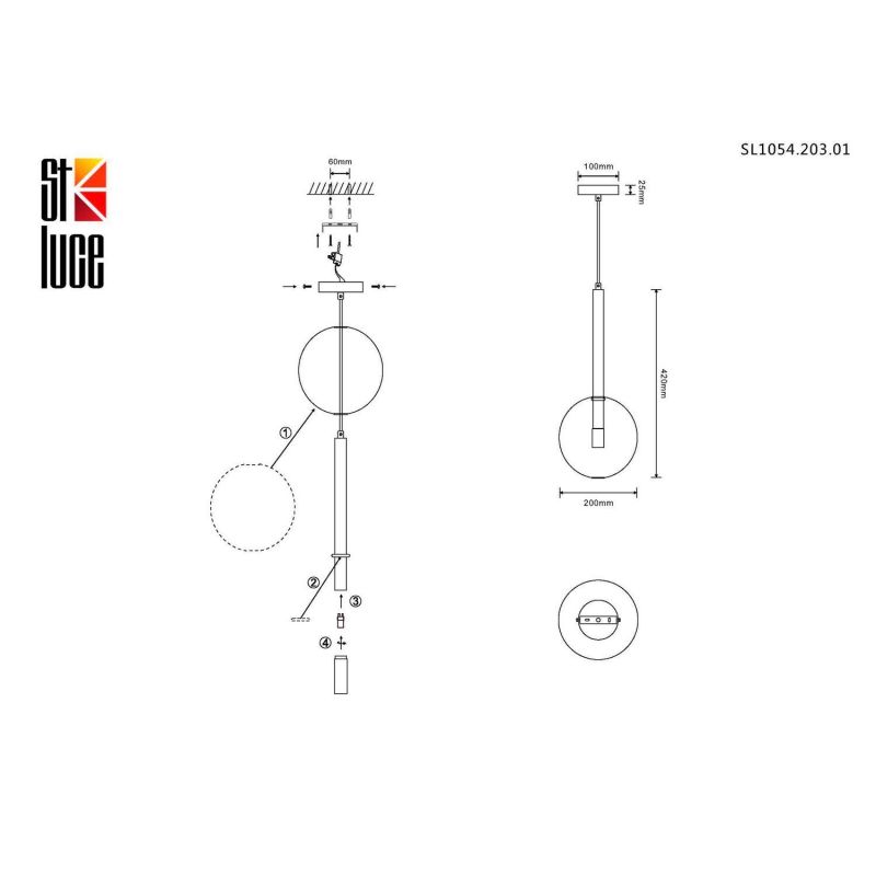 Светильник подвесной ST-Luce SOFIO SL1054.203.01