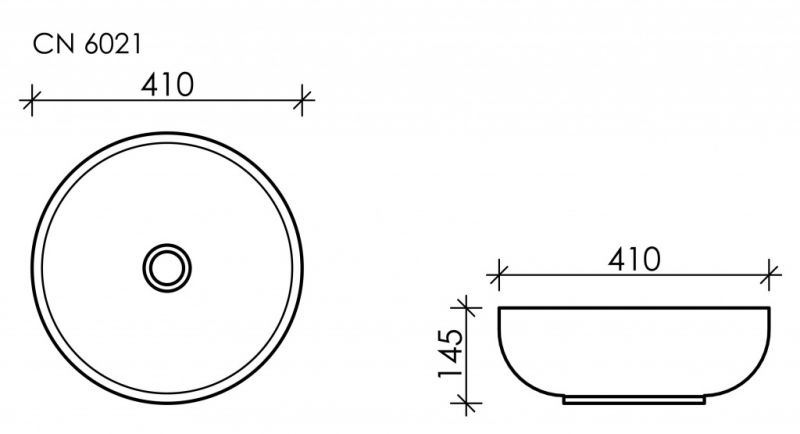 Раковина-чаша круглая Ceramica Nova Element CN6021  Ø41