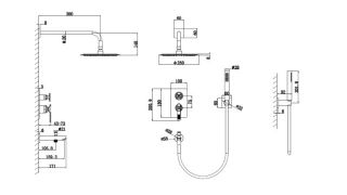 Душевая система с внутренней частью Bronze de Luxe 1760'S LOFT 6630CC