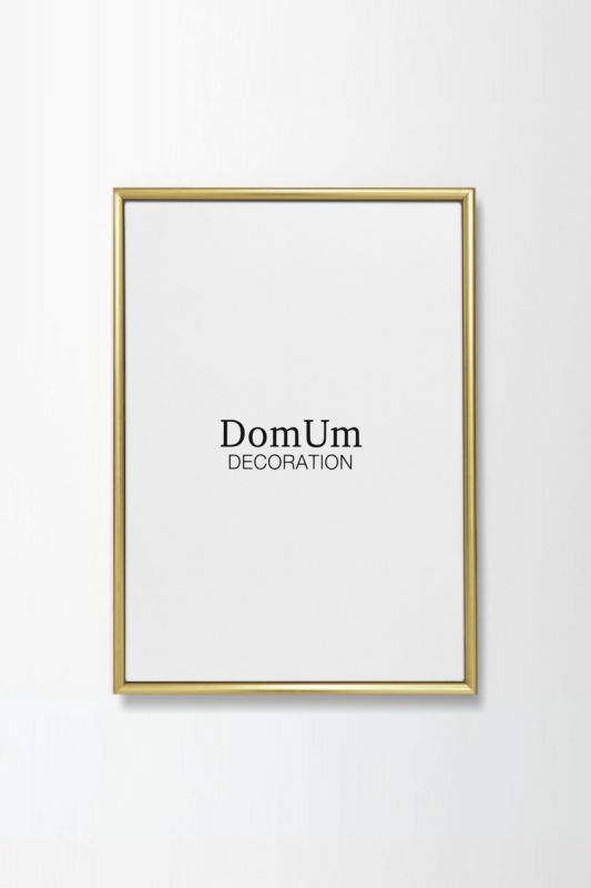 Золотая глянцевая рамка из алюминия ROUNDED'9 Domum Decoration BD-2062229 21x30