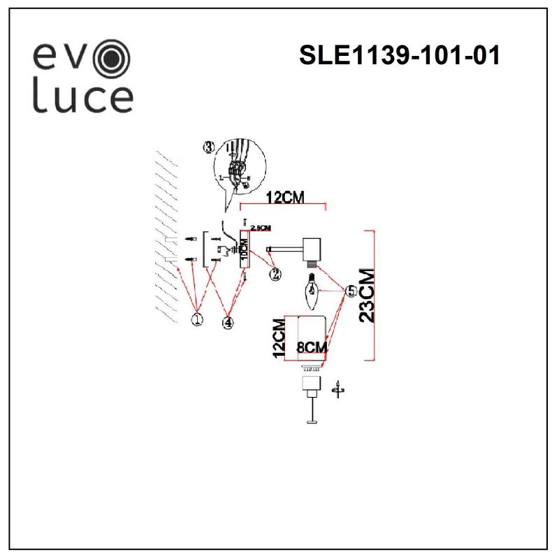 Бра Evoluce GESSI SLE1139-101-01 фото 5