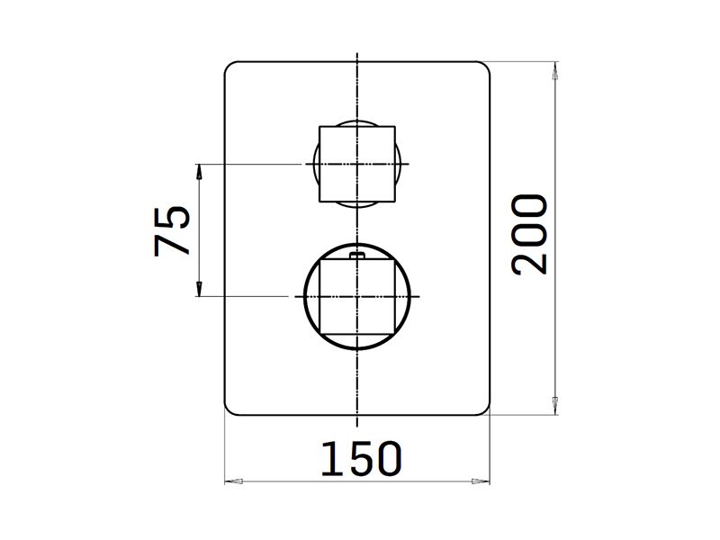 Смеситель-термостат для душа Mamoli Euclide 3248PE00000K Matt Black