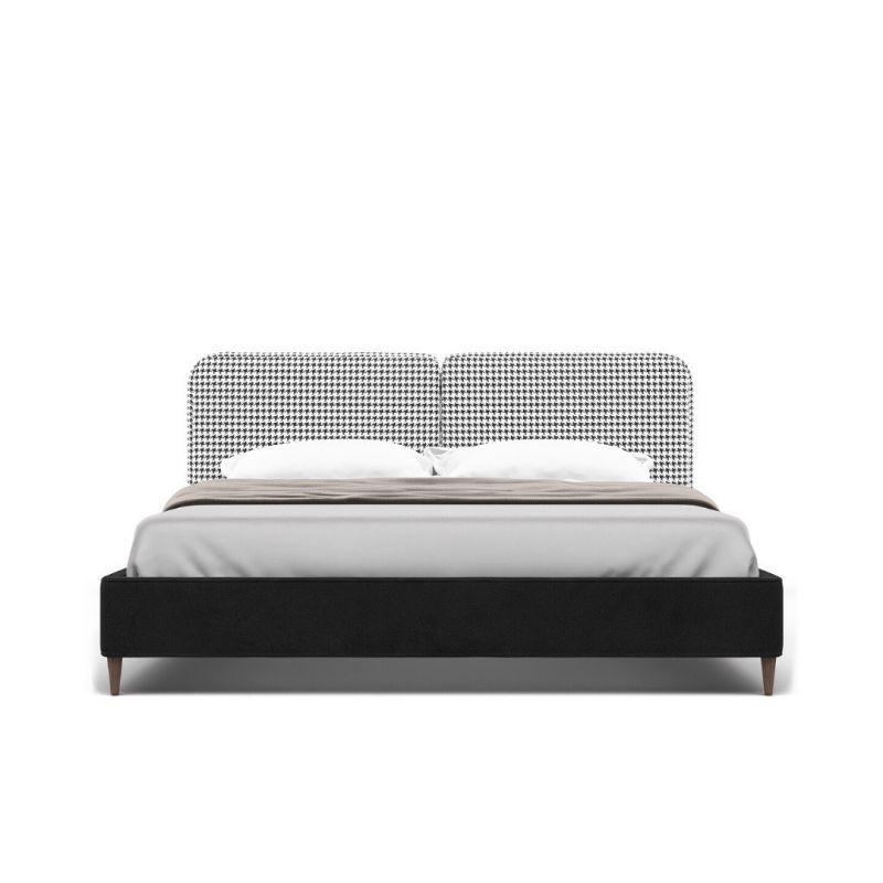 Кровать CLEMENTINE 140х200 белого+черного цвета BD-2770215 фото 2