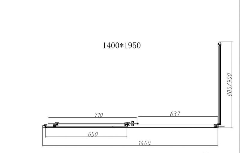 Душевой уголок Vincea Slim-N VSR-4SN9014CLB 1400*900 черный