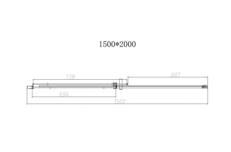 Душевая дверь Vincea Dice VDS-4D150CL 1500, профиль хром, стекло прозрачное фото 4