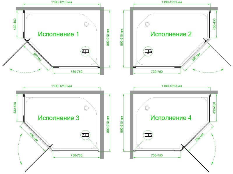 Душевой уголок Royal Bath RB1290TR-C, 90х120 см фото 3