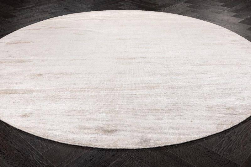 Индийский ковер из шерсти и арт-шёлка Carpet «MURUGAN» PLAIN-BGE-AJ12/G145(Round) 249 x 249 см