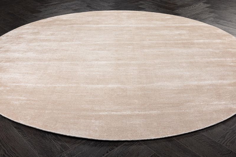 Индийский ковер из шерсти и арт-шёлка Carpet «MURUGAN» PLAIN-BGE-AJ12/G145(Round) 249 x 249 см