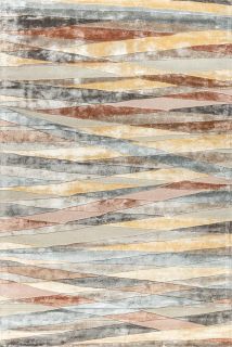 Индийский ковер из шерсти и арт-шёлка Carpet «RIVIERA» STRIPES-ROSE-MULTI 60 x 90 см