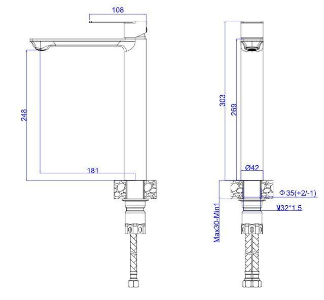 Смеситель для раковины ESKO Beijing BJ25