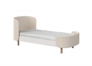 Кровать Ellipsefurniture KIDI Soft для детей от 3 до 7 лет (молочный, экокожа) KD010207070101