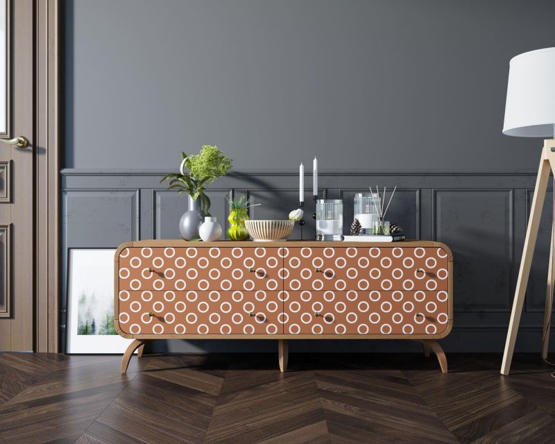 Комод Этажерка "Ellipse print" коричневый BD-3090889 фото 4