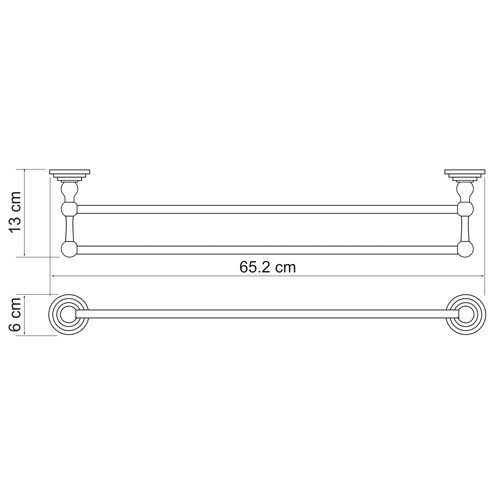 Штанга для полотенец WasserKRAFT Ammer K-7040