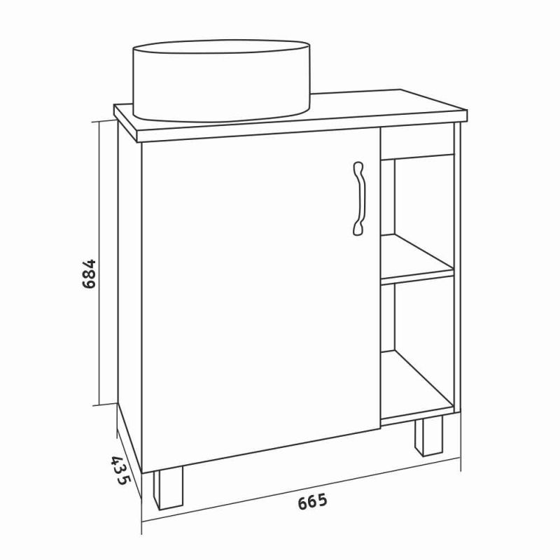 Столешница Grossman Флай-70 507002 серая