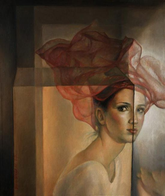 Картина "Девушка в красной шляпе" Подгаевская Марина
