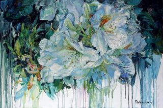 Картина "Белые садовые лилии" Подгаевская Марина